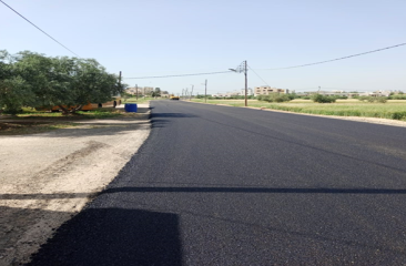 مشروع فتح وتعبيد وخلطات إسفلتية في شوارع من مناطق بلدية سهل حوران، 